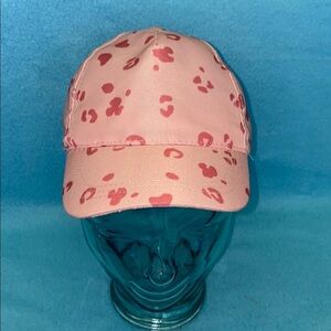 LEOPARD print baseball hat light pink and dark pink adjustable back size OSFA